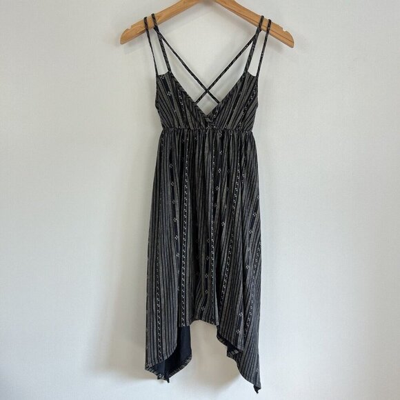 Vans Women’s XS Grey Black asymmetrical Summer Mini Skate Dress Casual Beach Bum - Picture 2 of 14